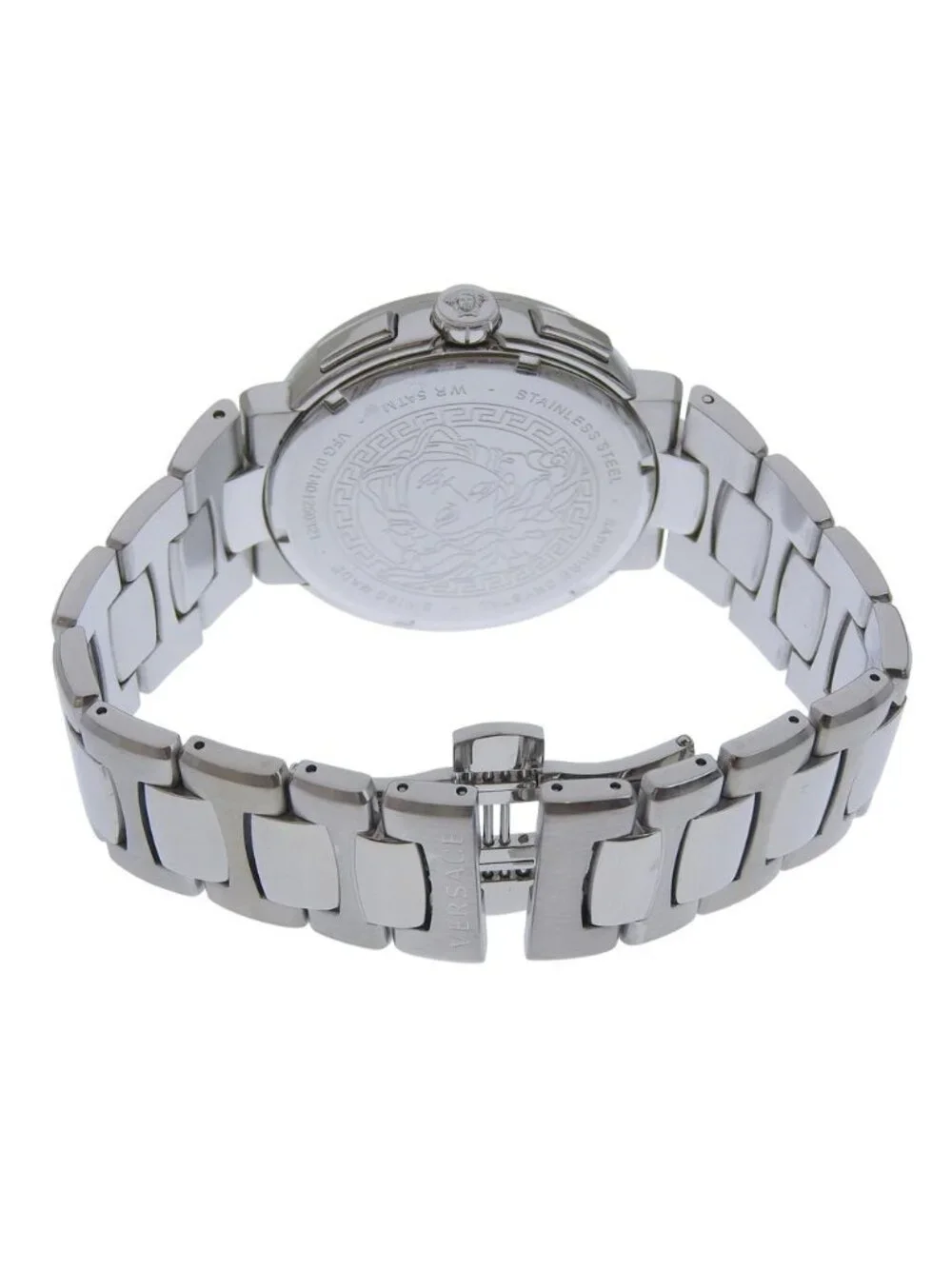 Versace Stainless Steel Quartz Chronograph White Dial Watch